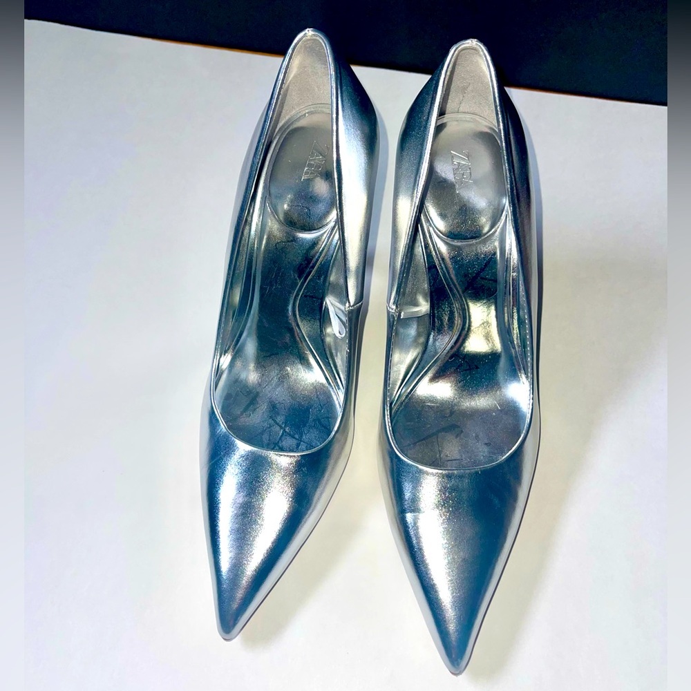 Zara Chrome Pumps